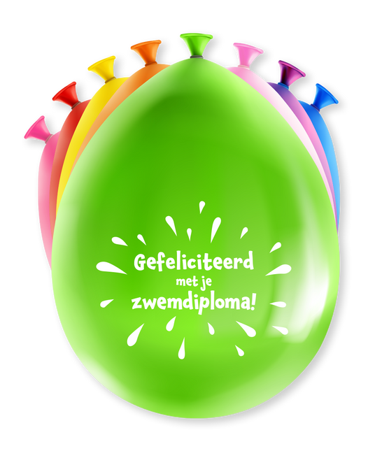Balony z certyfikatem pływackim 30cm 8szt