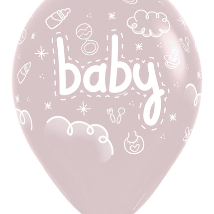 Balony Baby Pastel Dusk Rose 30cm 25szt