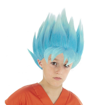 Dziecięca peruka Goku Super Saiyan Blue Dragon Ball Super