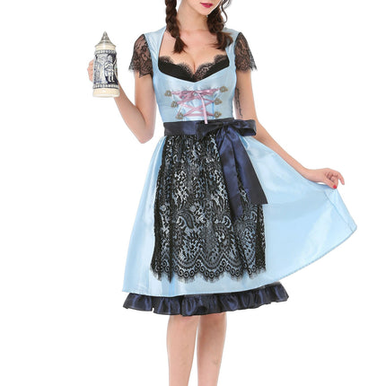 Dirndl Dress Oktoberfest Light Blue