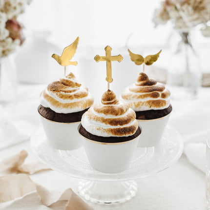 Topper na tort komunijny 11cm 6szt.