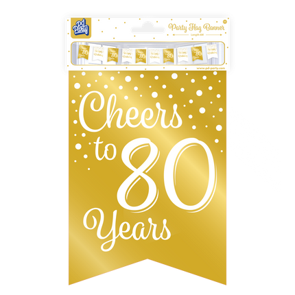 Banner 80 Years Gold White 6m