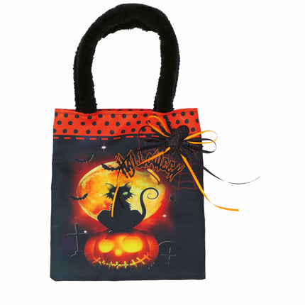 Pomarańczowa torba na prezenty na Halloween 35 cm