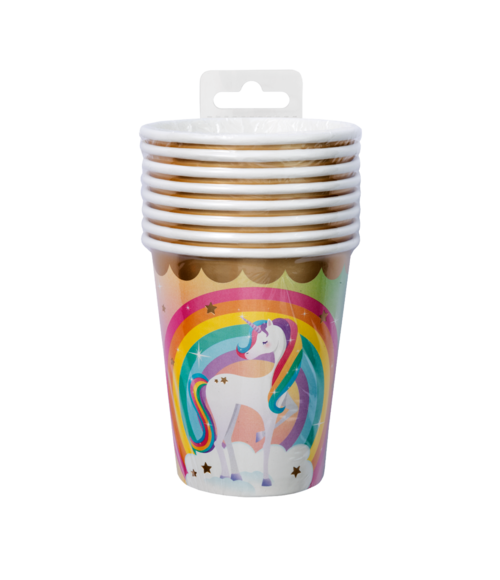 Kubki z jednorożcem 9cm 8szt