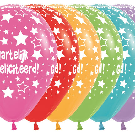 Balony Happy Birthday Mix 30cm 25szt