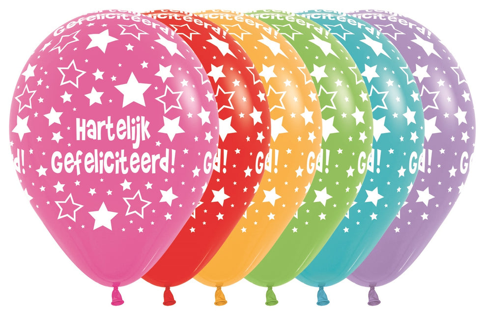 Balony Happy Birthday Mix 30cm 25szt