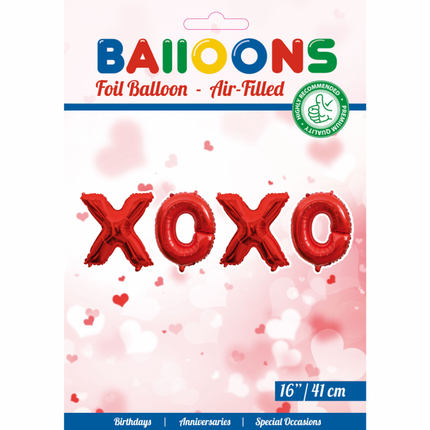 Zestaw balonów xoxo czerwony 41cm