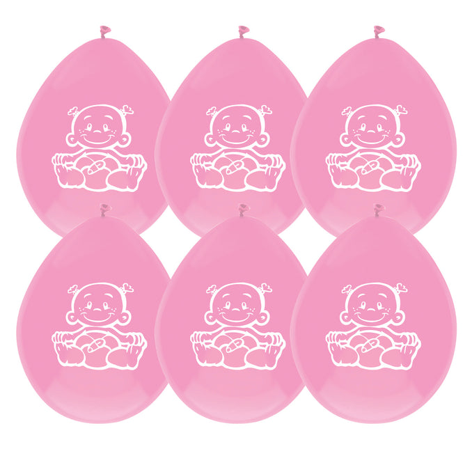 Balony urodzinowe Dziewczynka 25cm 6szt