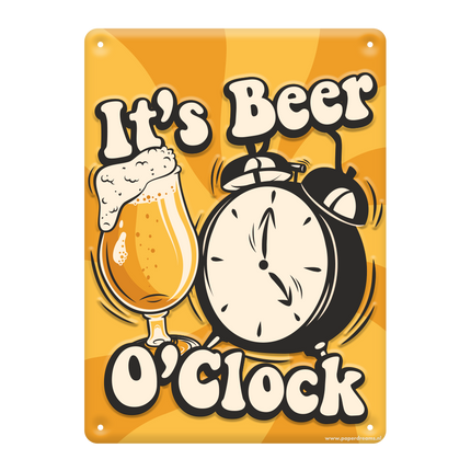 Metalowa płytka Bear O'Clock