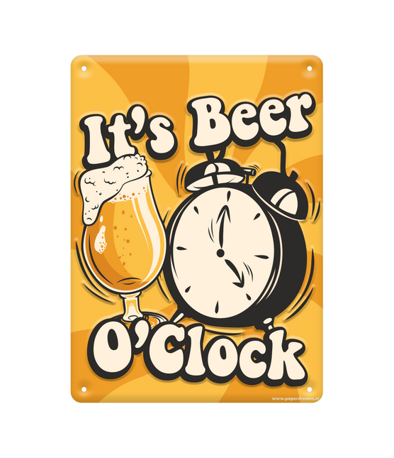 Metalowa płytka Bear O'Clock
