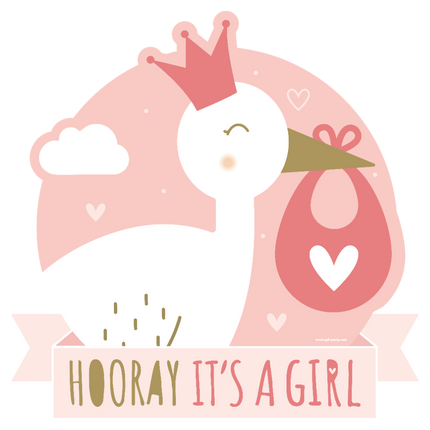 Tabliczka na drzwi Hooray It's a Girl 50cm
