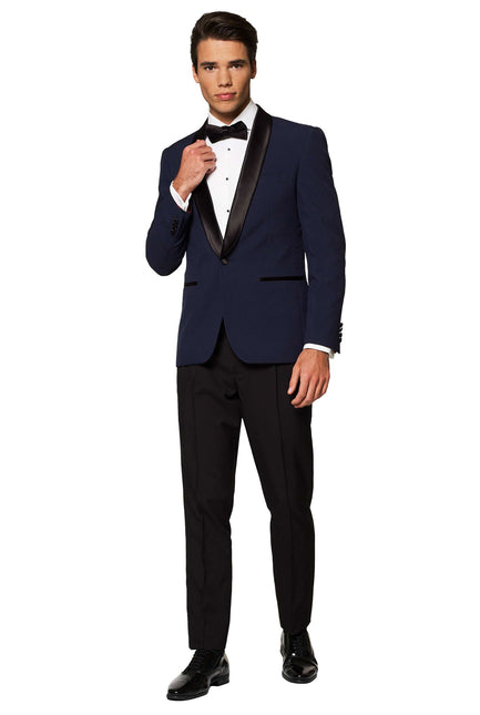 Ciemnoniebieski smoking męski <tc>OppoSuits</tc>