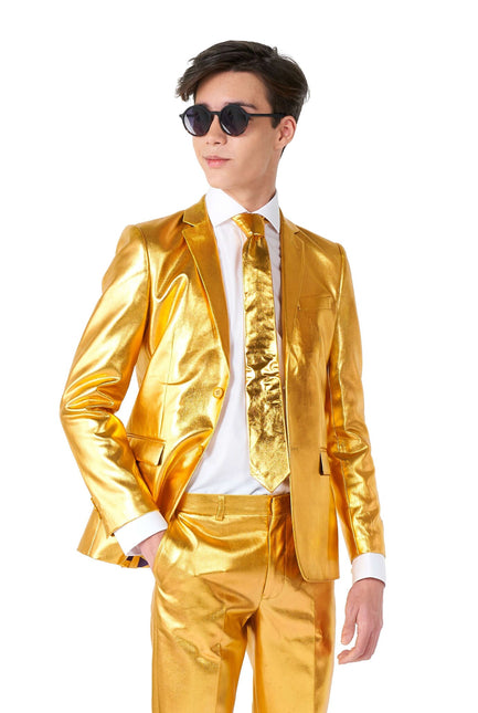 Nastolatek w złotym kombinezonie <tc>OppoSuits</tc>