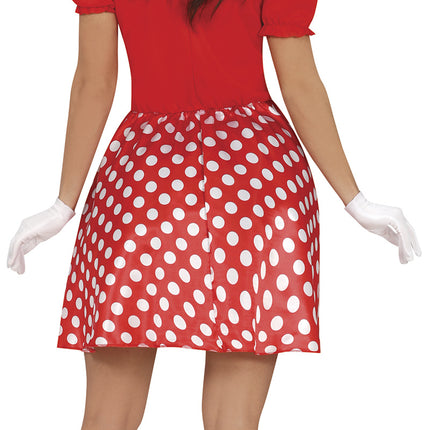 Kostium Myszki Minnie czerwony biały damski