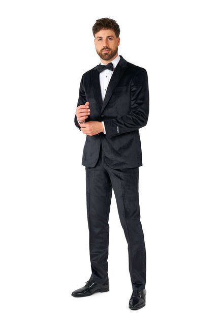 Czarny aksamitny smoking męski <tc>OppoSuits</tc>