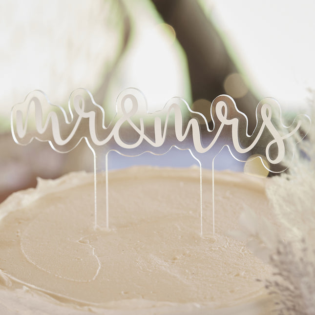 Topper na tort Mr&Mrs 11,7 cm