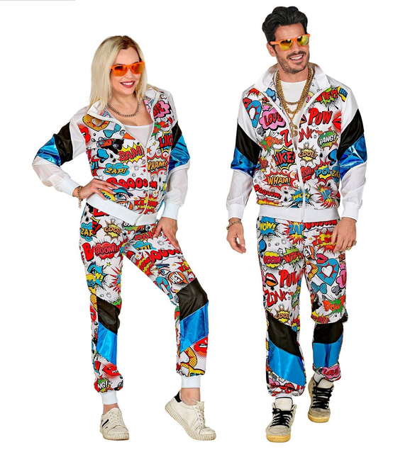 Neonowy dres 80S Error Pop Art