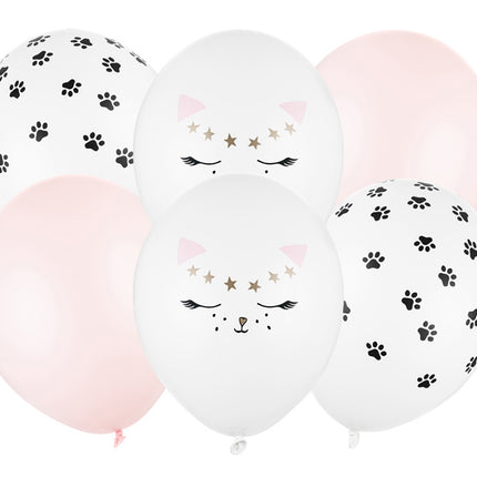 Balony koty 30cm 6szt