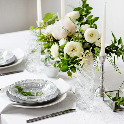Biała tkanina Organza Perły 48cm 9m