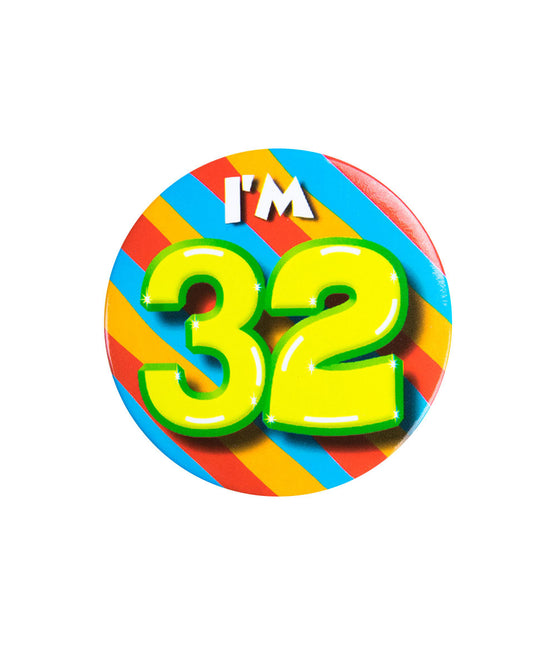 Jestem 32 Button 32 Years 5.5cm