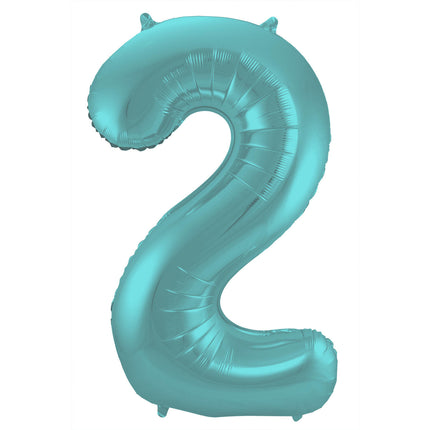 Balon foliowy Figurka 2 Pastel Mint Green XL 86cm Pusty