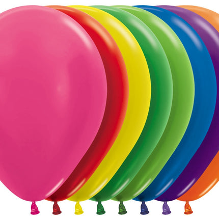 Balony Metallic Mix 30cm 50szt