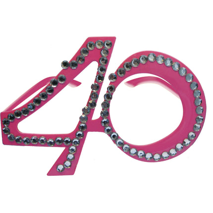 Okulary 40 lat Różowe