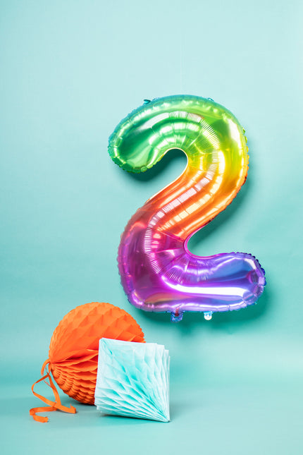 Balon foliowy Figurka 2 Rainbow XL 81cm pusty