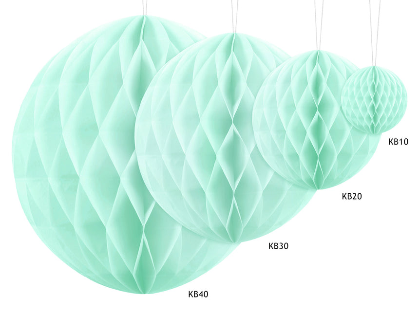 Honeycomb Ball Mint Green 10cm