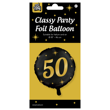 Balon helowy 50 lat pusty 30 cm