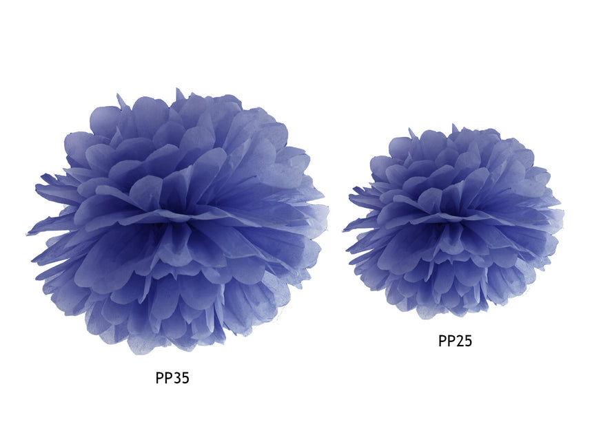 Pompon niebieski 25 cm