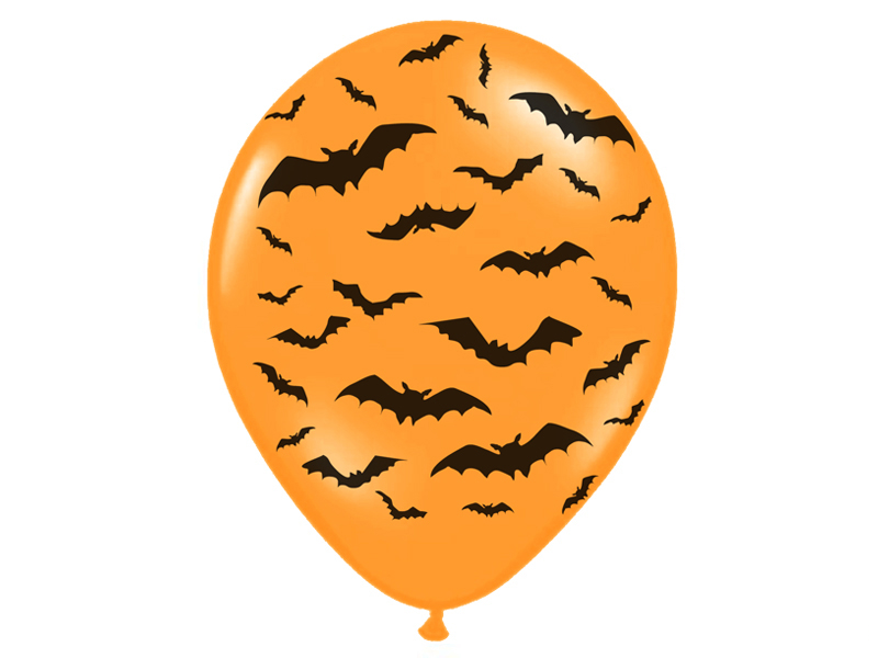 Balony na Halloween Nietoperz 30cm 6szt