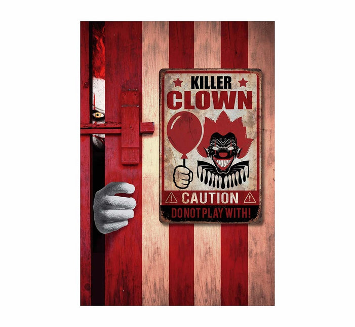 Halloweenowa dekoracja ścienna Killer Clown Plate 36cm