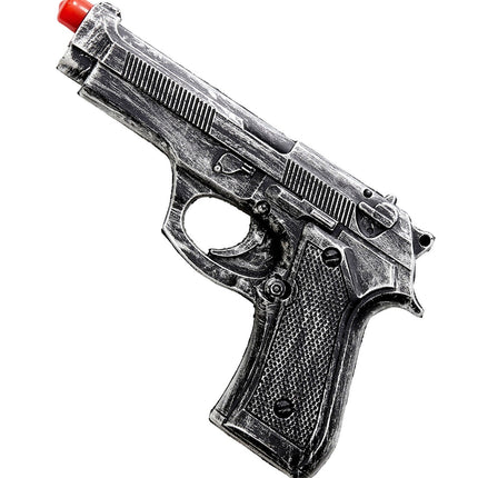 Szary sztuczny pistolet 19 cm