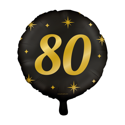 Balon helowy 80 lat pusty 30 cm