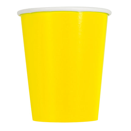 Żółte kubki 266ml 8szt