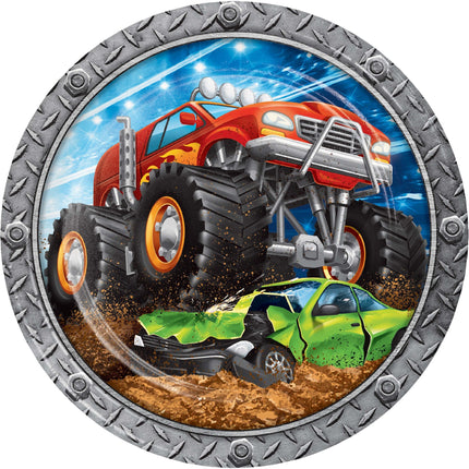 Talerze Monster Truck 23cm 8szt