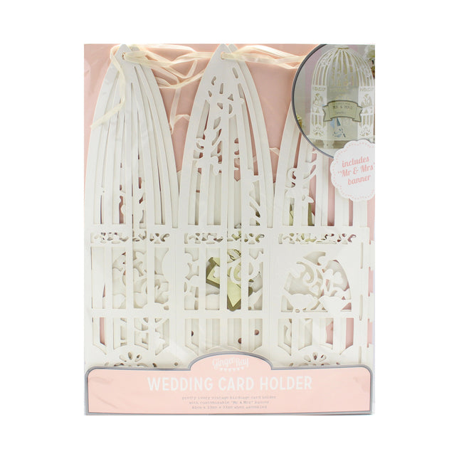 Beżowe etui na karty Birdcage 33cm