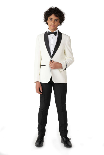Nastolatek w białym smokingu <tc>OppoSuits</tc>