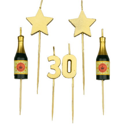 Świece 30 Years Champagne 17,5 cm