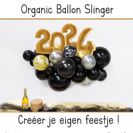 Zestaw balonów DIY Organiczny złoty Nowy Rok