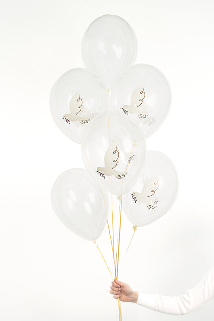Balony Gołębie 30cm 6szt