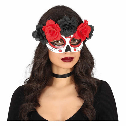 Halloweenowa maska na oczy Kwiaty