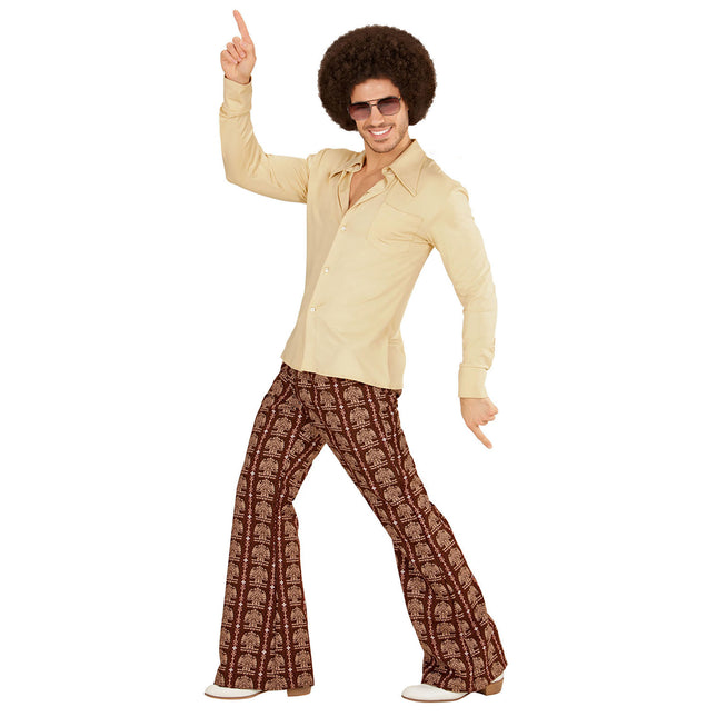 Disco 70S Bluza męska beżowa