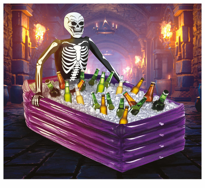 Dekoracja stołu na Halloween Skeleton Box 1m