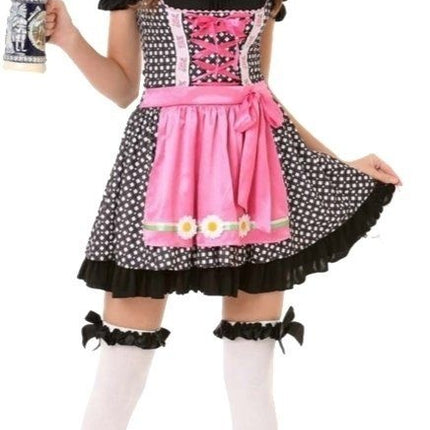 Dirndl Dress Oktoberfest Black White Dots