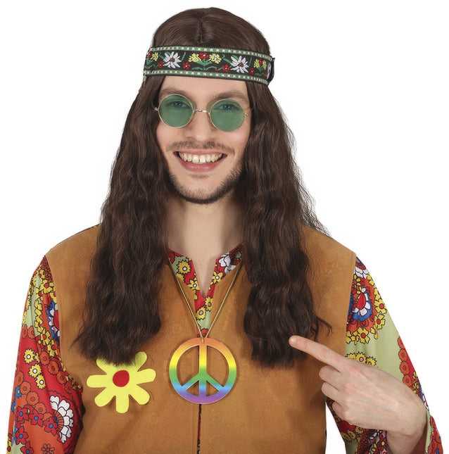 Kolorowy naszyjnik Hippie 60S