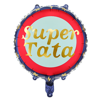 Balon helowy Super Tata pusty 45 cm