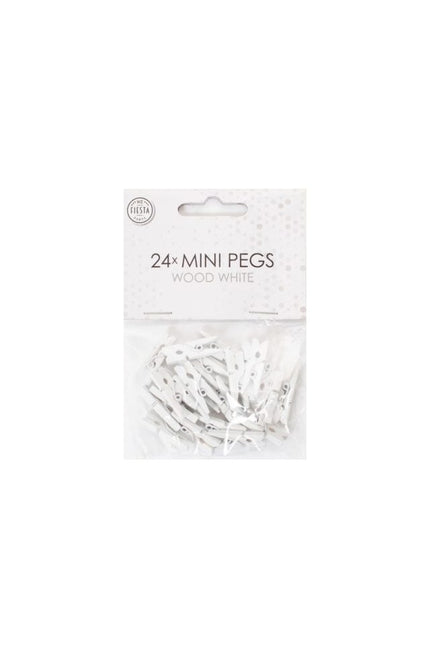 Mini kołki drewniane białe 24szt