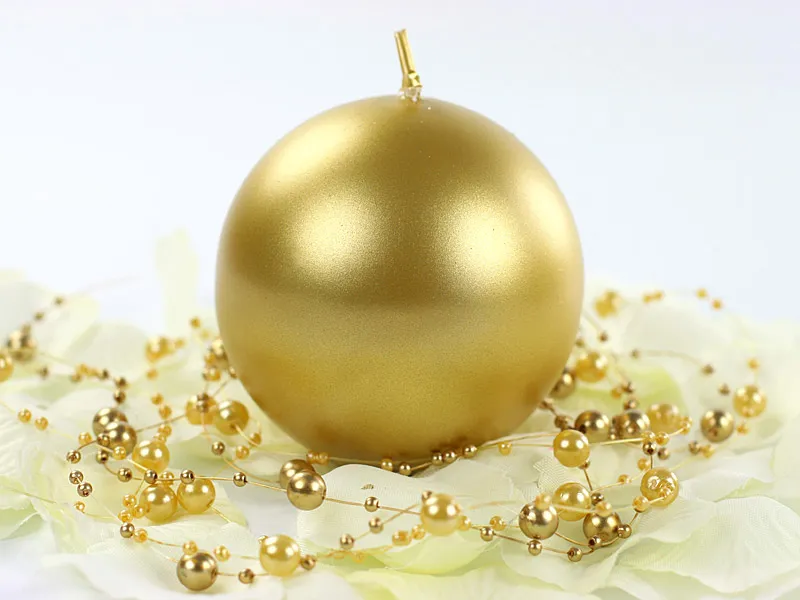 Świece Globe Gold Metallic 8cm 6szt